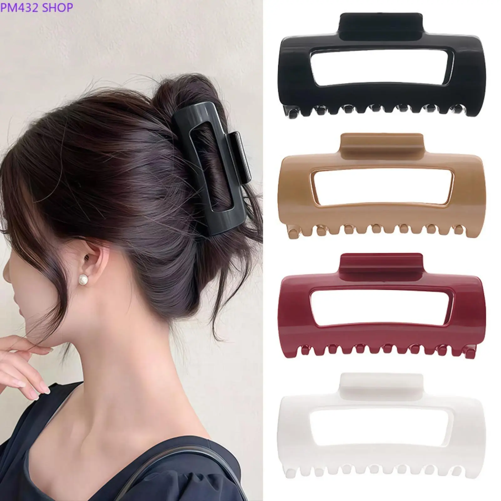 Large Silicone Shark Hair Claw Clip for Women, Soft Non-Slip Hair Claw for Thick Hair, Comfortable Updo Hair Clip for Daily Wear