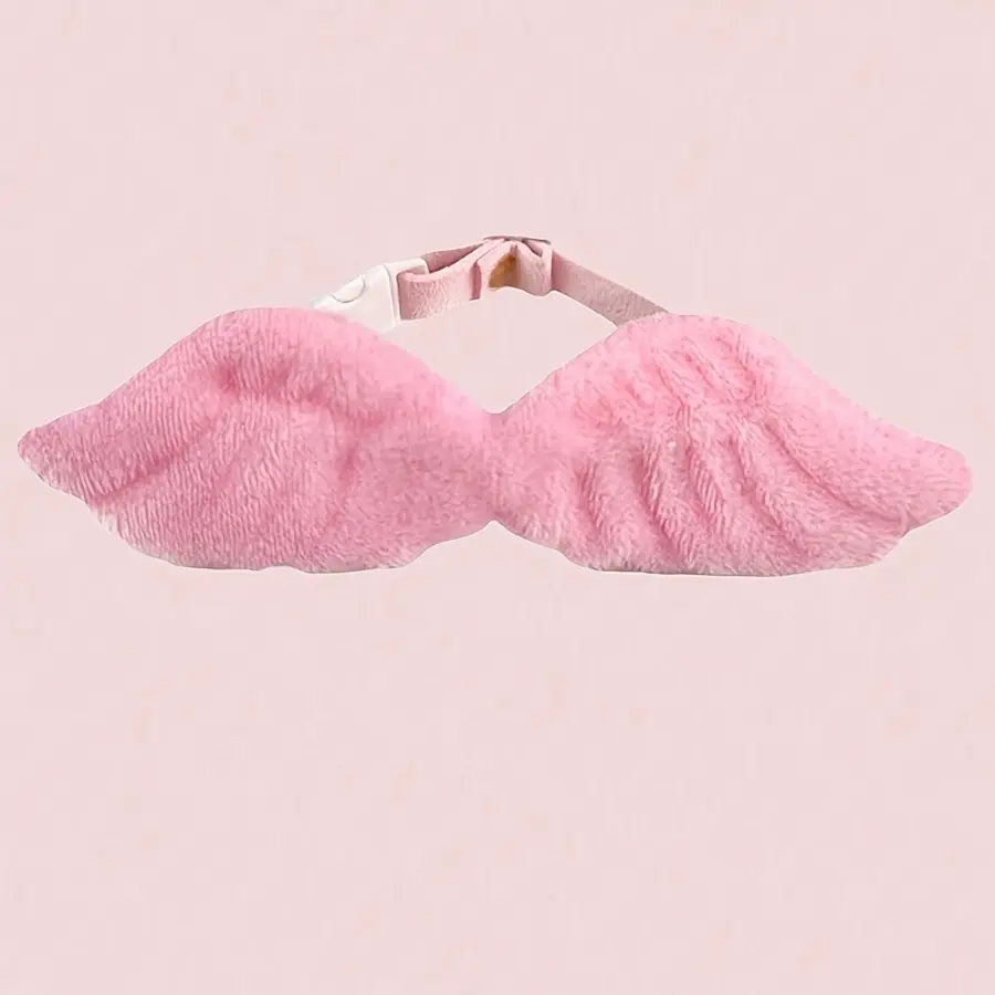 Pink Angel Wings Pet Costume Collar | Dog & Cat Bow Tie Necklace Accessory | Halloween & Christmas Pet Outfit | Cute Dress-Up Costume for Pets | Photo Prop Collar