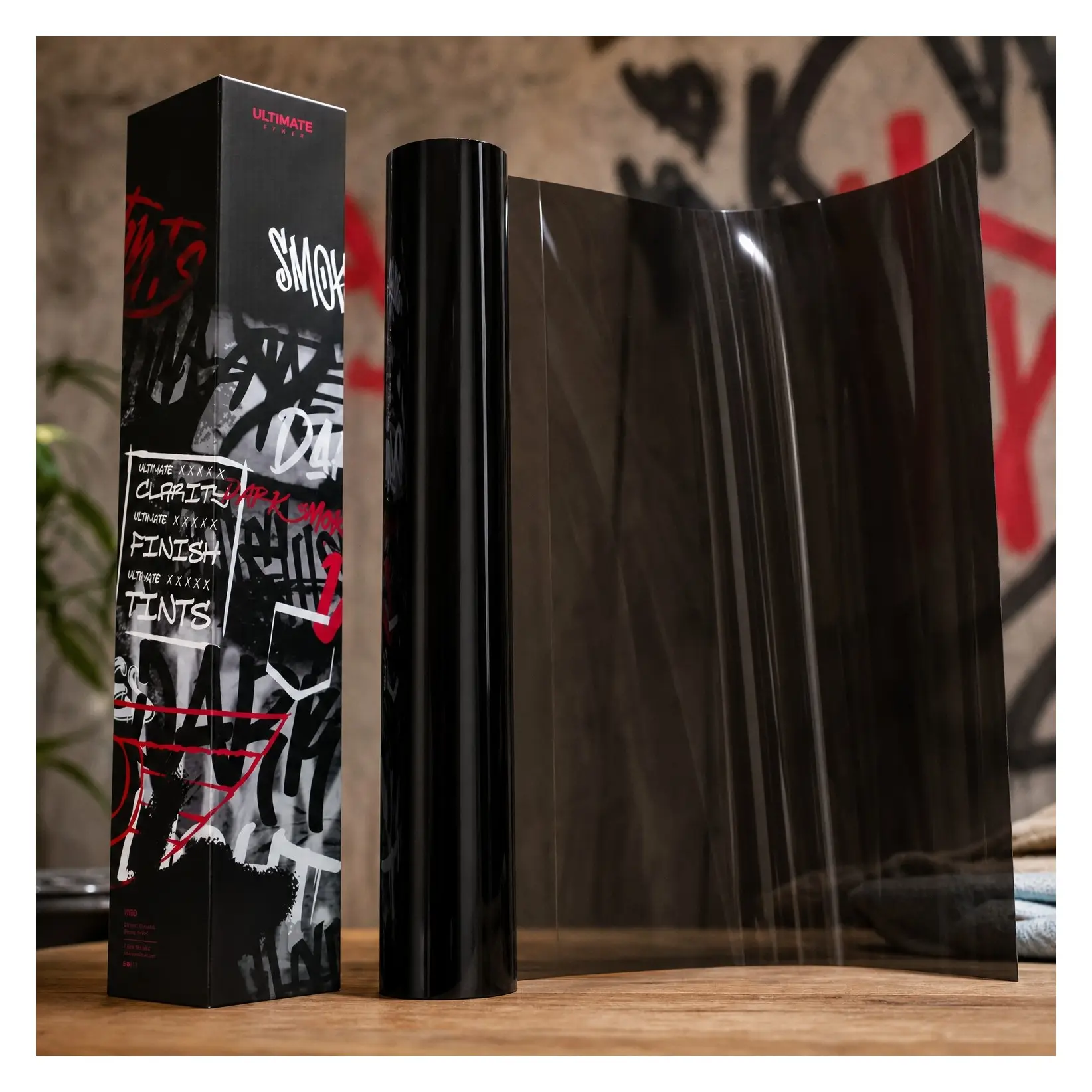 Ultimate Headlight Taillight Tint Vinyl Wrap (12" x 7ft, Dark Smoke)Gift