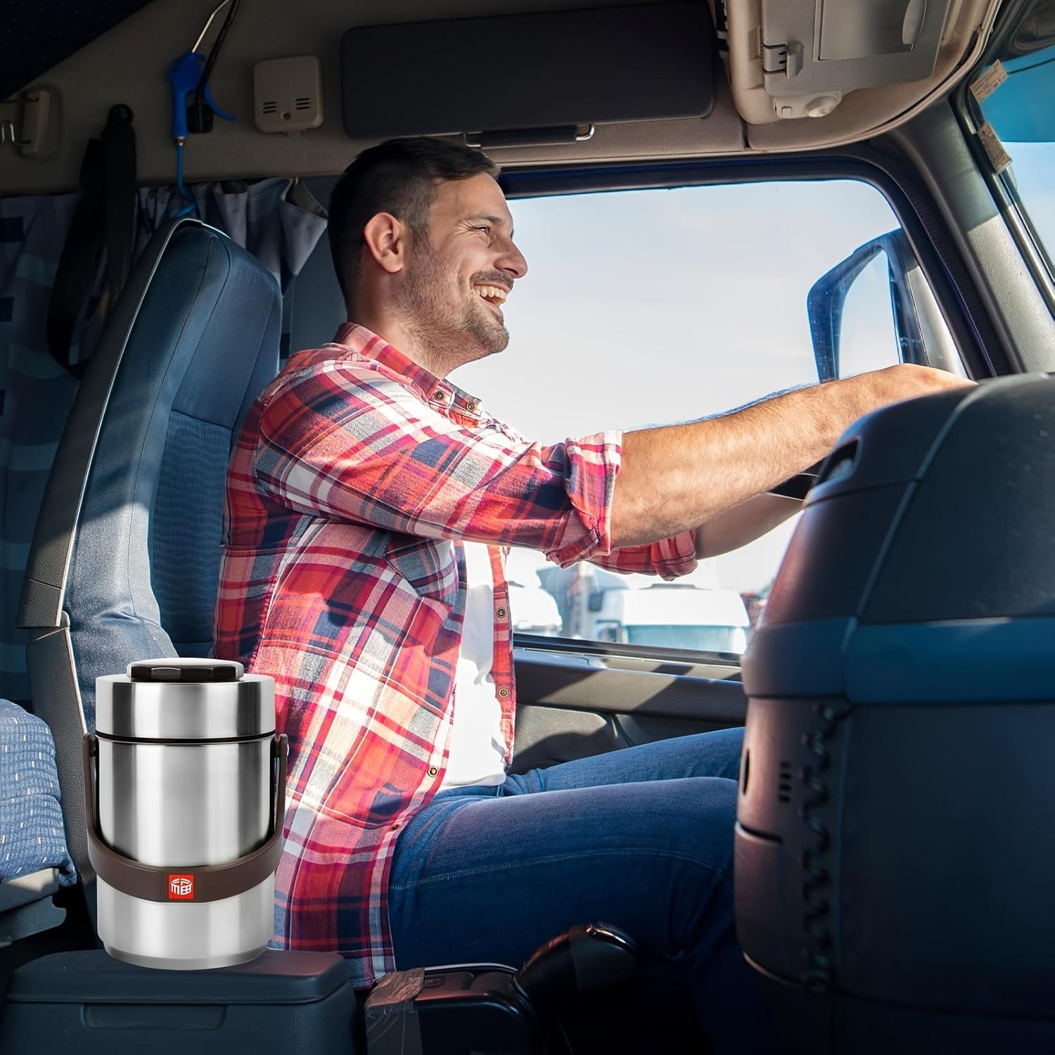 67.63oz 304 Stainless Steel Vacuum Insulation Lunch Box with Insulated Bag Portable 3 Layer Insulated Lunch Compartment Vacuum Insulated Barrel