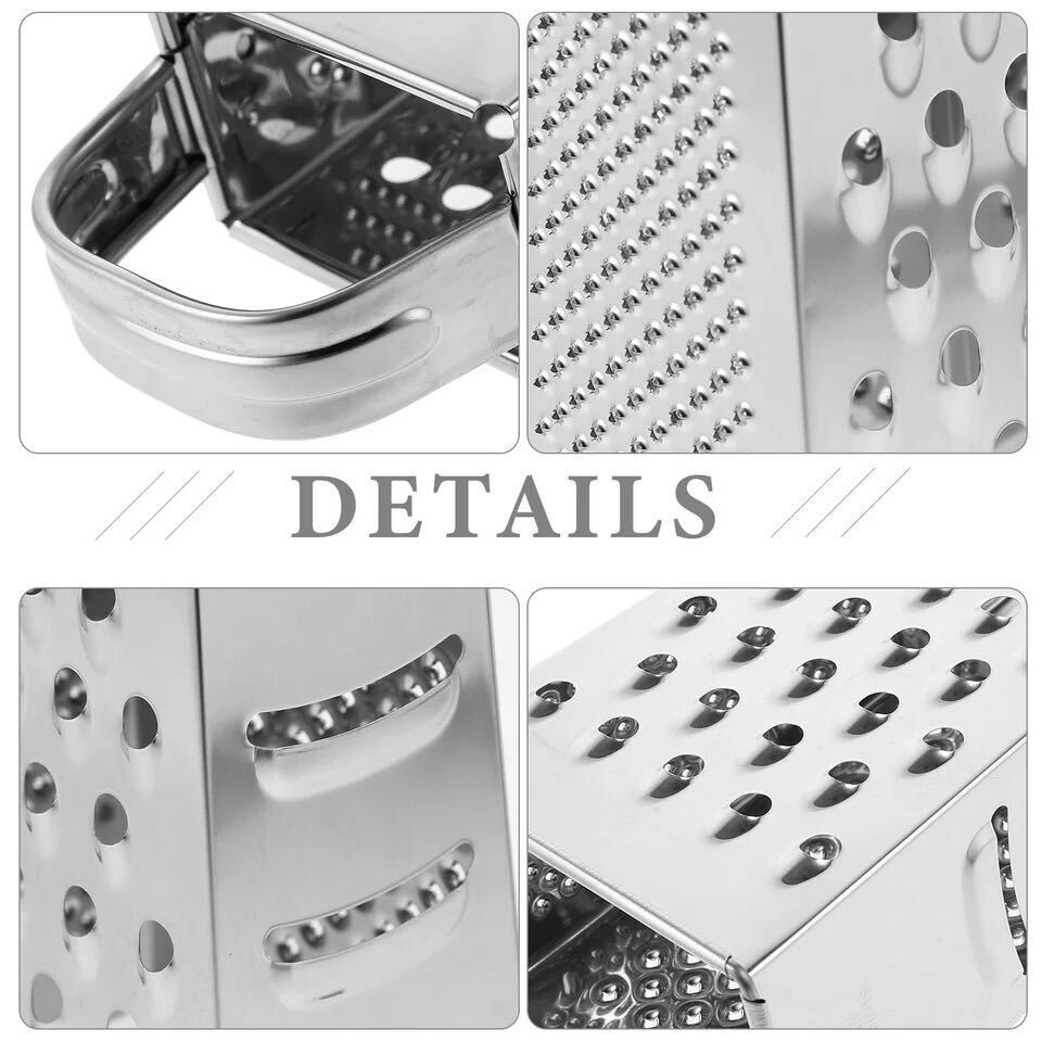 Kitchen stainless steel four-sided box food grinder vegetable cheese slicer pulverizer-