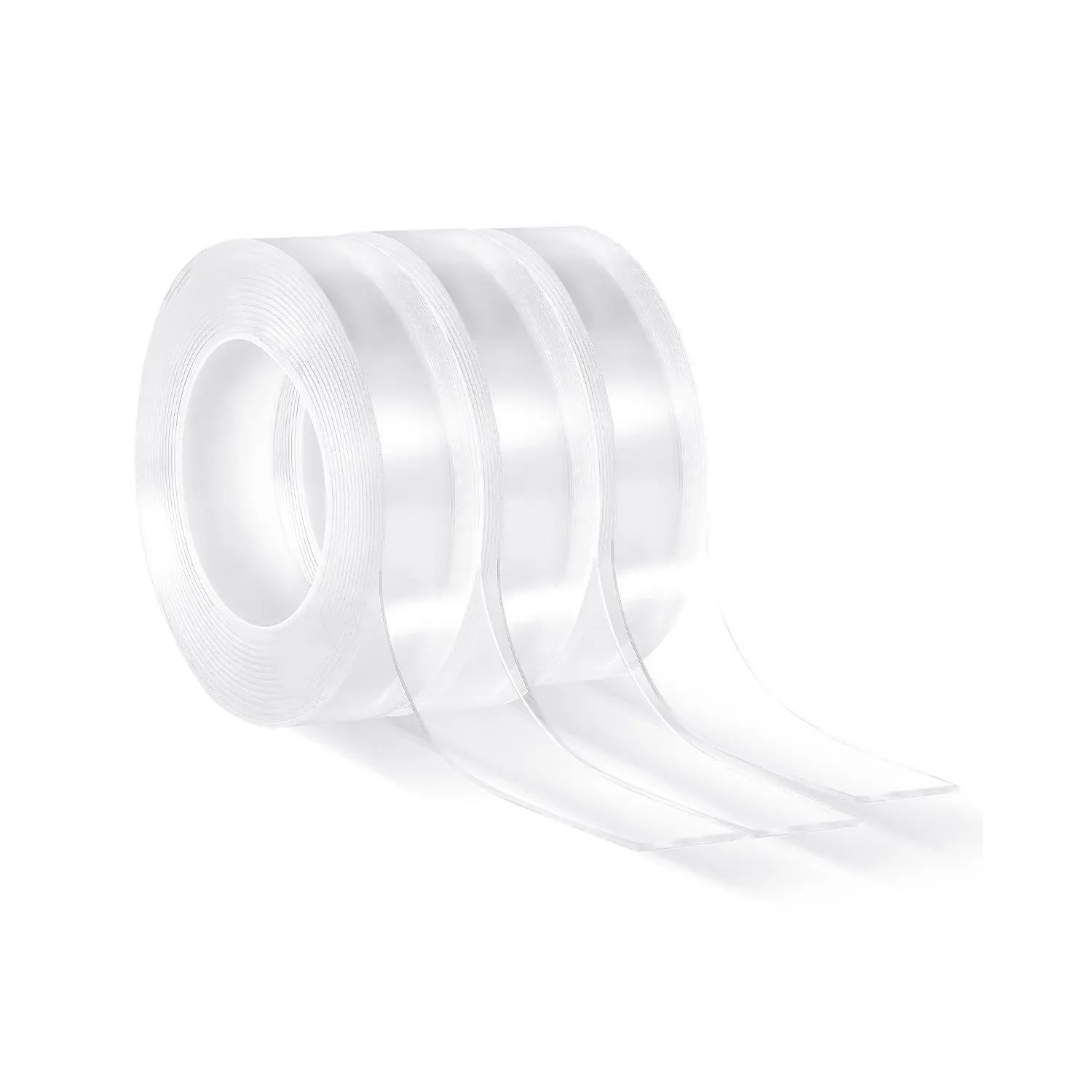 VEVOR Double Sided Tape Heavy Duty, 16 ft Nano Mounting Tape( 3 Pack), Strong Adhesive Reusable, Clear Two Sided Wall Tape, Removable Poster Picture Hanging Strips for Home Office Car Outdoor Use