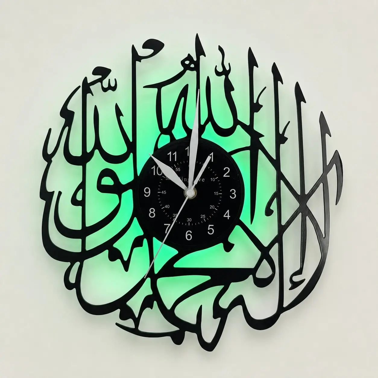 Arabic Calligraphy Vinyl Wall Clocks, Decorative Wall Clock, Islamic Art Decor for Home, Church, Classroom, Perfect Christmas & Halloween Party Gifts
