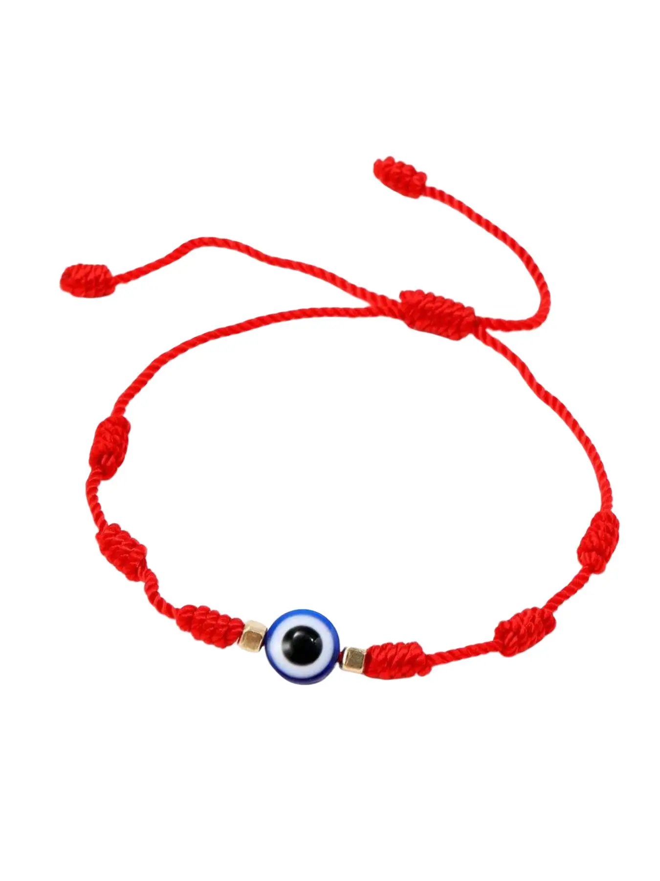 12pcs Peruvian Knot Handmade Bracelets, Adjustable Pull-String, Blue Turkish Eye Jewelry, 24pcs Hand Accessories