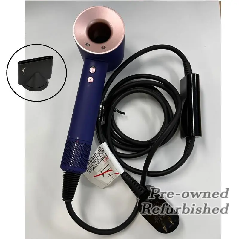 Dyson Supersonic Hair Dryer HD07 Used Blue/Rosé Refurbished AuthenticTested 120V