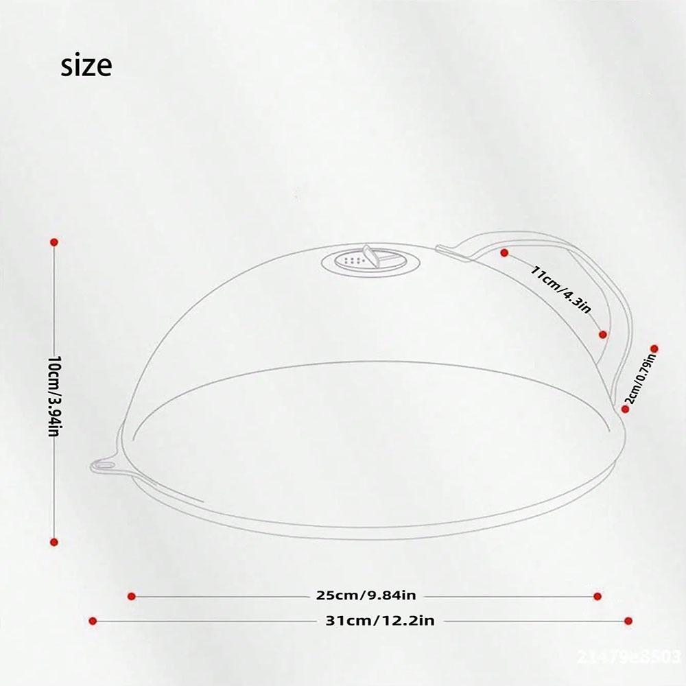 Microwave Splatter Cover with Handle, Reusable Microwave Lid for Food, Modern Kitchen Utensils, Kitchen Gadgets, Kitchen Accessories