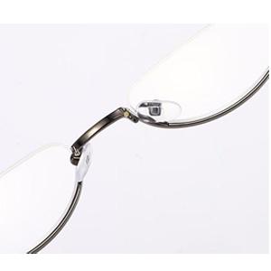 2 Pack Retro Designer Half Moon Reading Glasses Women Men Spring Hinge Half Frame Readers Stylish Slim Eyeglasses with Pouch,Red and Gun Grey 2.0