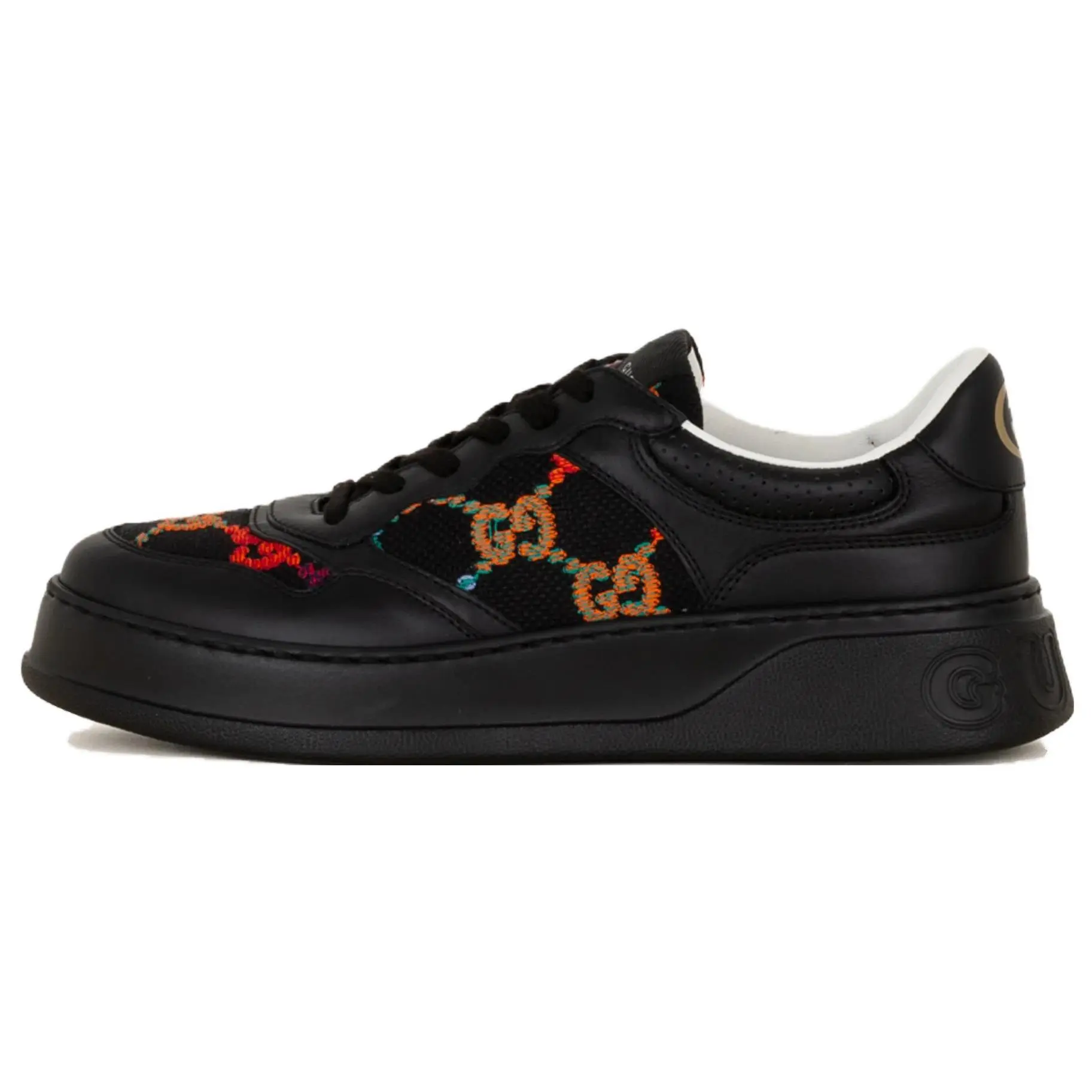 Gucci Chunky B GG Loafers – Leather Low-Top Lace-Up Fashion Sneakers for Men in Black Verifiable, with credentials and supporting global authentication