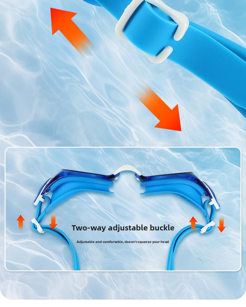 Adult swimming goggles silicone high-definition swim goggles adjustable waterproof anti-fog diving swimming protective eyewear equipment