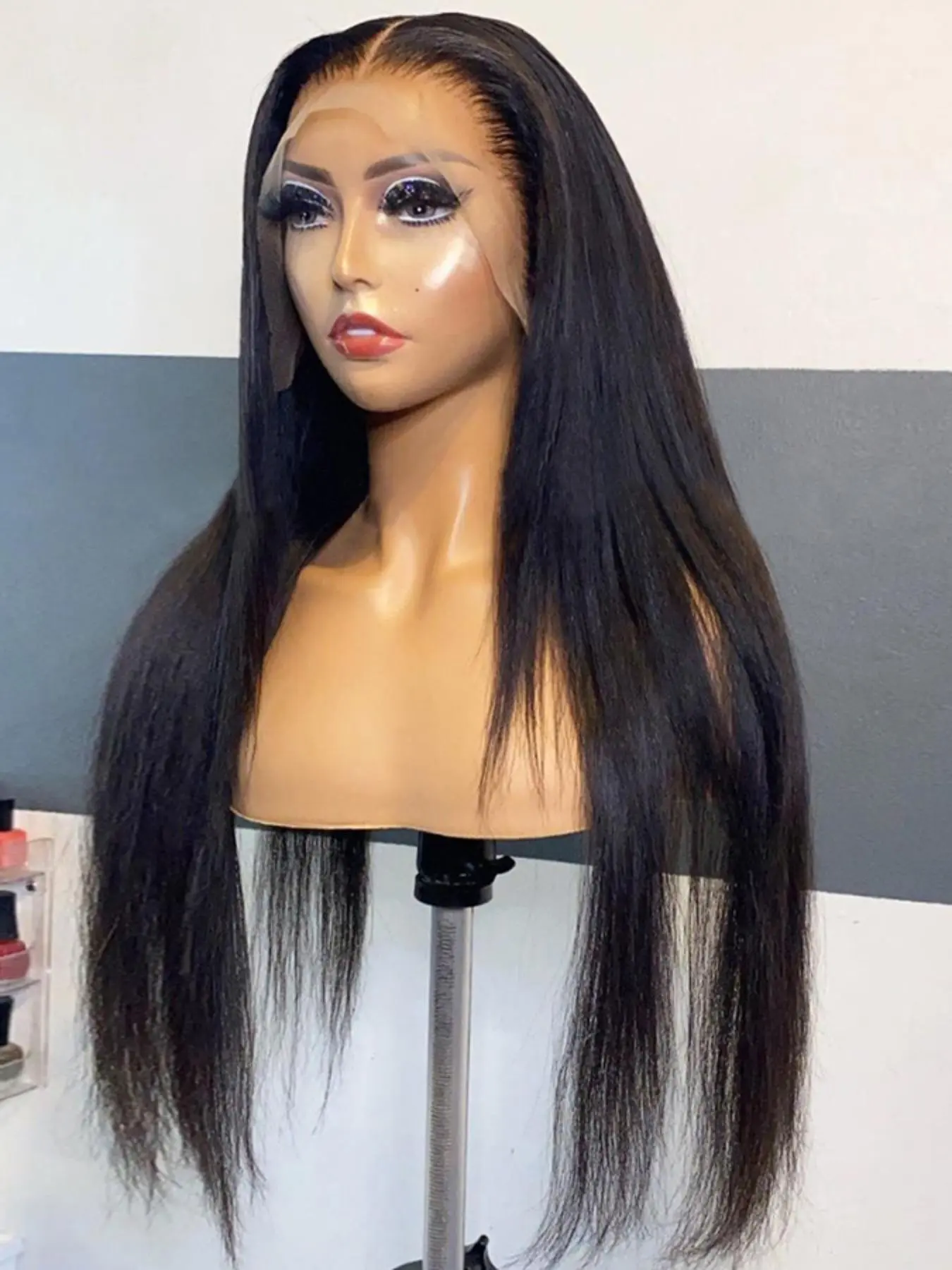 30-Inch Soft Natural Curly Wig, 13x4 Lace Front, Pre-Plucked, Heat Resistant, Synthetic Hair, Ideal for Daily Wear, Women