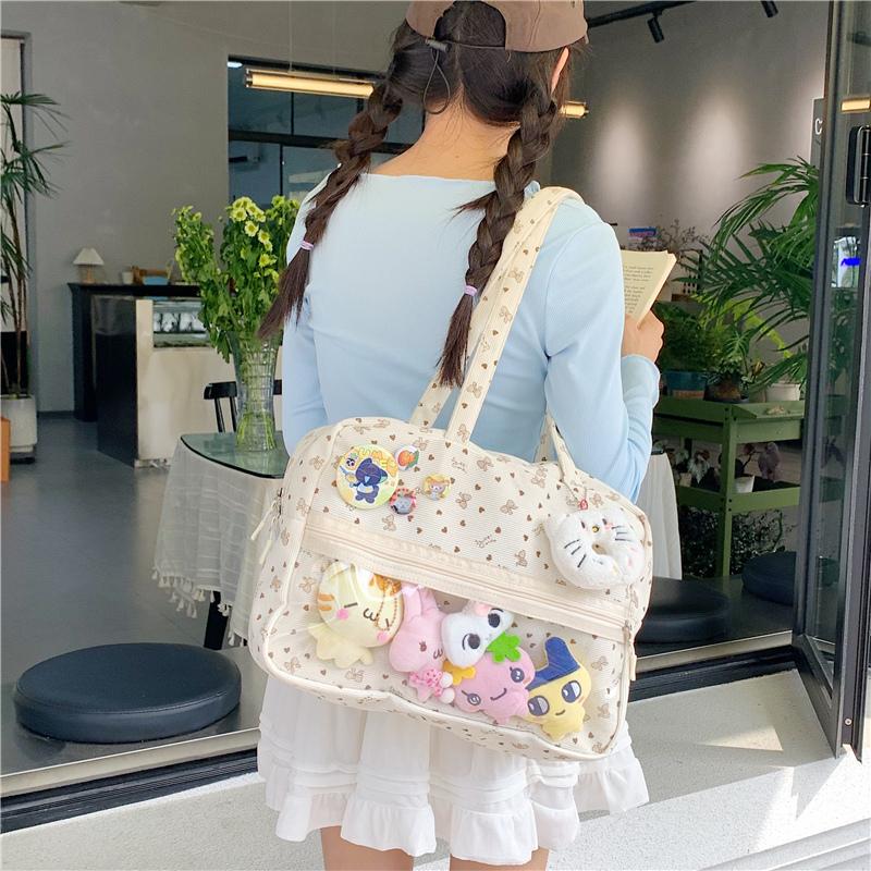 New Harajuku  Daily Commuting One-shoulder Crossbody Bag Comic Exhibition Hand Tote Bag Girl Cute Sweet Kawaii Ulzzang Ita Bag