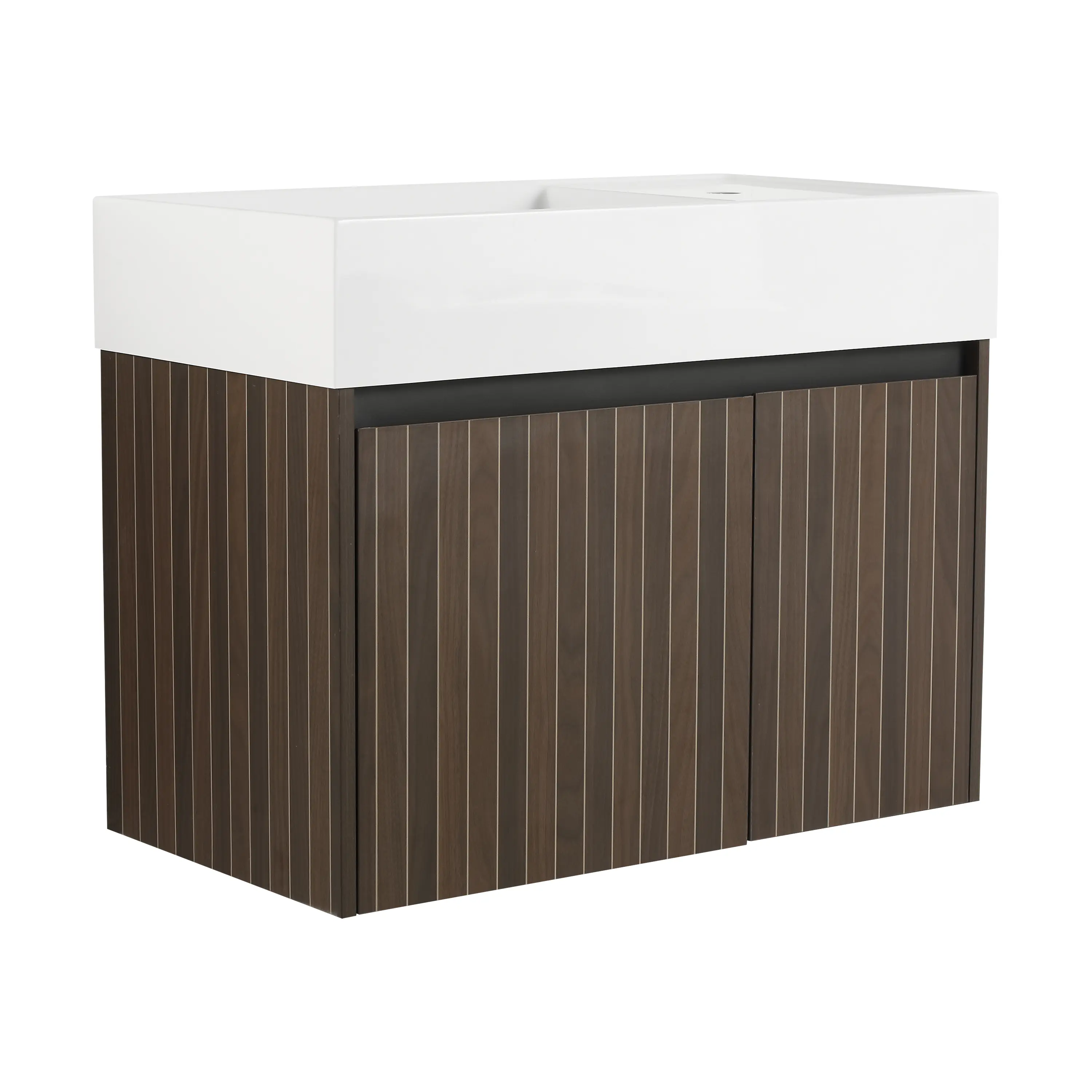 ARCH 30 Inch Bathroom Vanity Cabinet with Sink, Soft Close Doors, Floating Wall Mounted Design, Modern Bathroom Storage Cabinet for Small Bathroom, Powder Room, White Finish, Single Sink, Wall Hung Bathroom Furniture, Space Saving