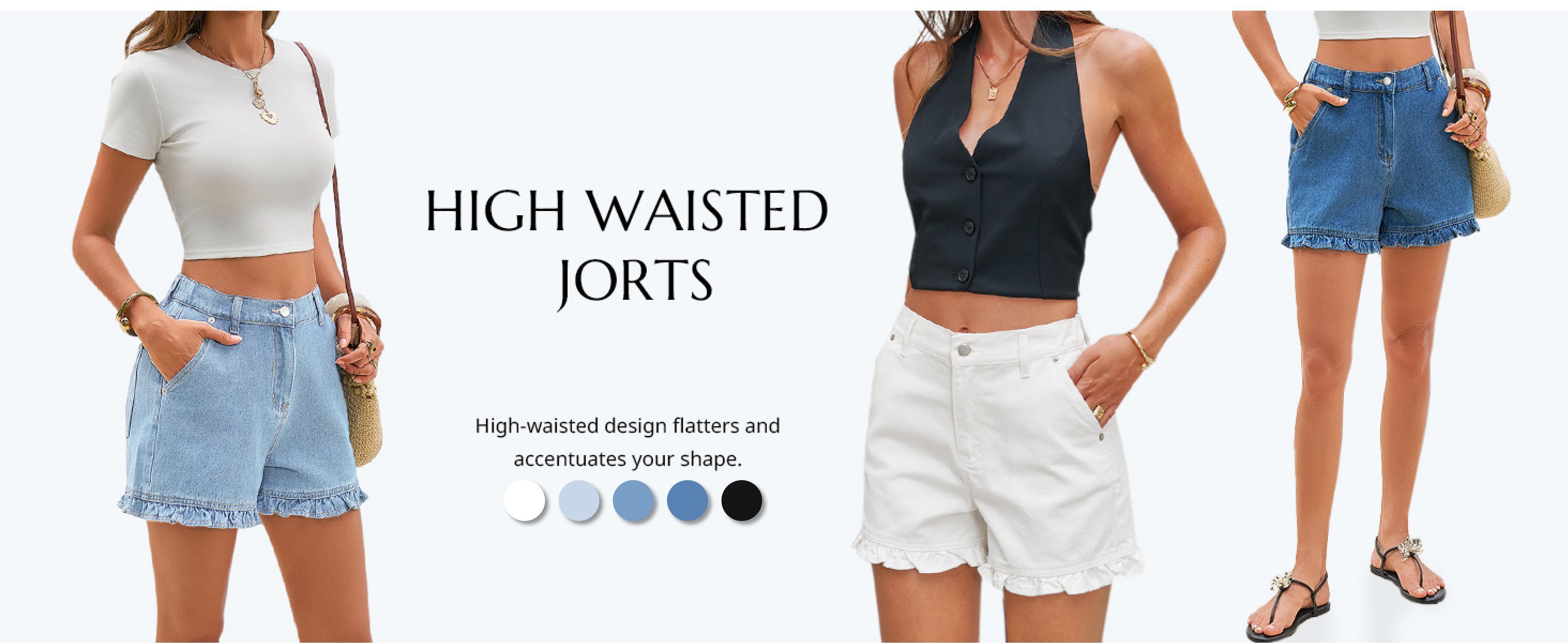 Imily Bela Womens Summer Ruffle Denim Shorts Cute High Waisted Cotton Short Jeans with Pockets SpringStatements.Size down if you are between sizes. Imily Bela Womens Summer Ruffle Denim Shorts Cute High Waisted Cotton Short Jeans with Pockets SpringStatements.Size down if you are between sizes.