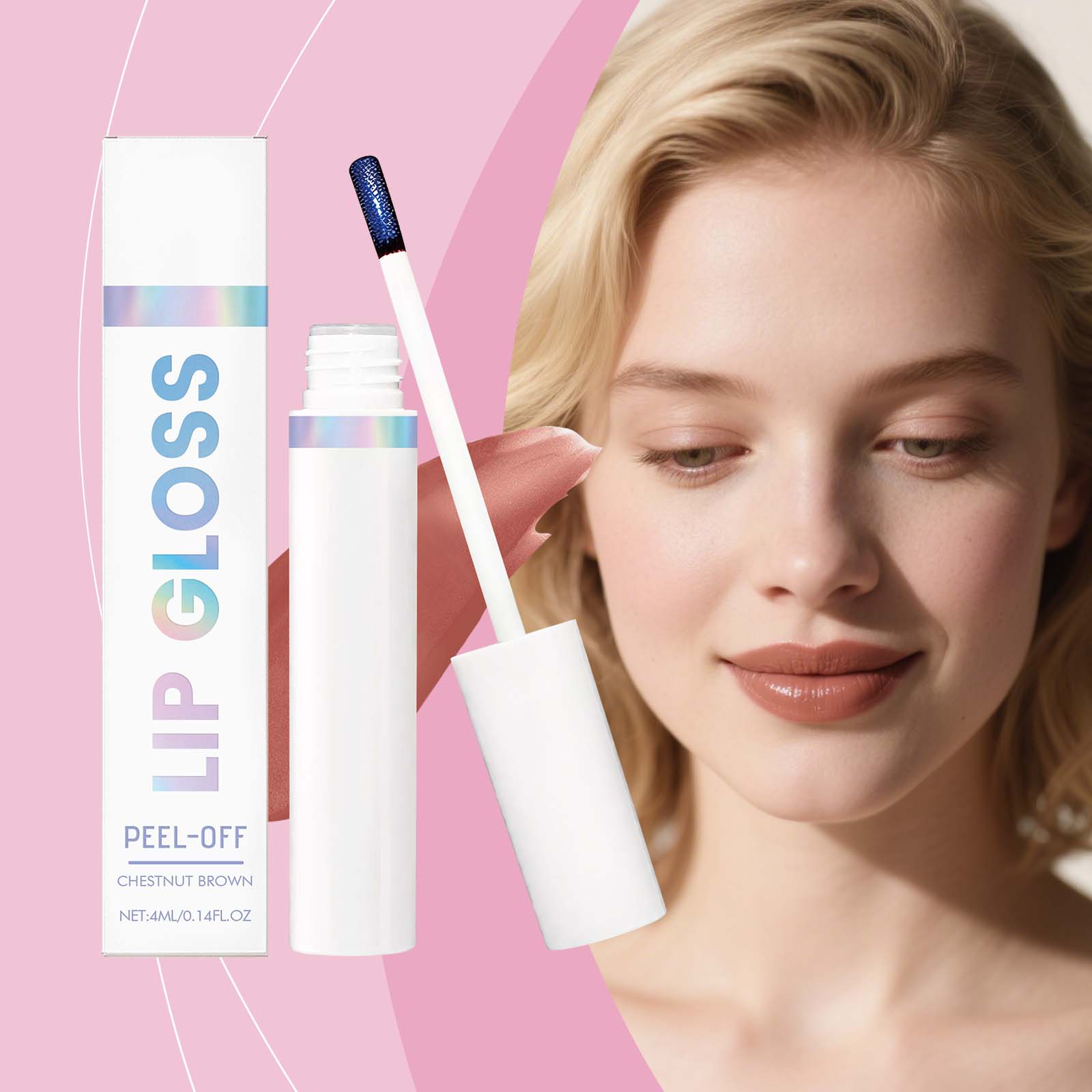 The Peel-Off Lip Gloss Naturally Shows Color, Has A Gentle Luster, Is Light And Non-Sticky, And Is Versatile And Portable