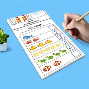 Interactive Preschool Math Workbook, Number Tracing, Addition Subtraction Exercises, Early Education Book for Kids Aged 3+, Fun Illustrations