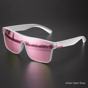XUH Classic Colorful Sports Sunglasses for Men Women, Unisex Trendy One-Piece Lens Eyewear, UV400 Protection Anti-Glare Lightweight Shades for Outdoor Cycling Hiking Travel Daily Wear Streetwear