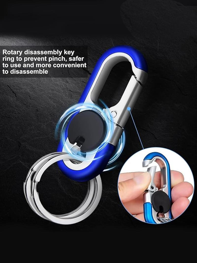 Minimalist Plain Color Keychain, Anti-loss Key Ring with Double Keyrings, Keychain for Car Keys, Personalized Car Keychain for Unisex