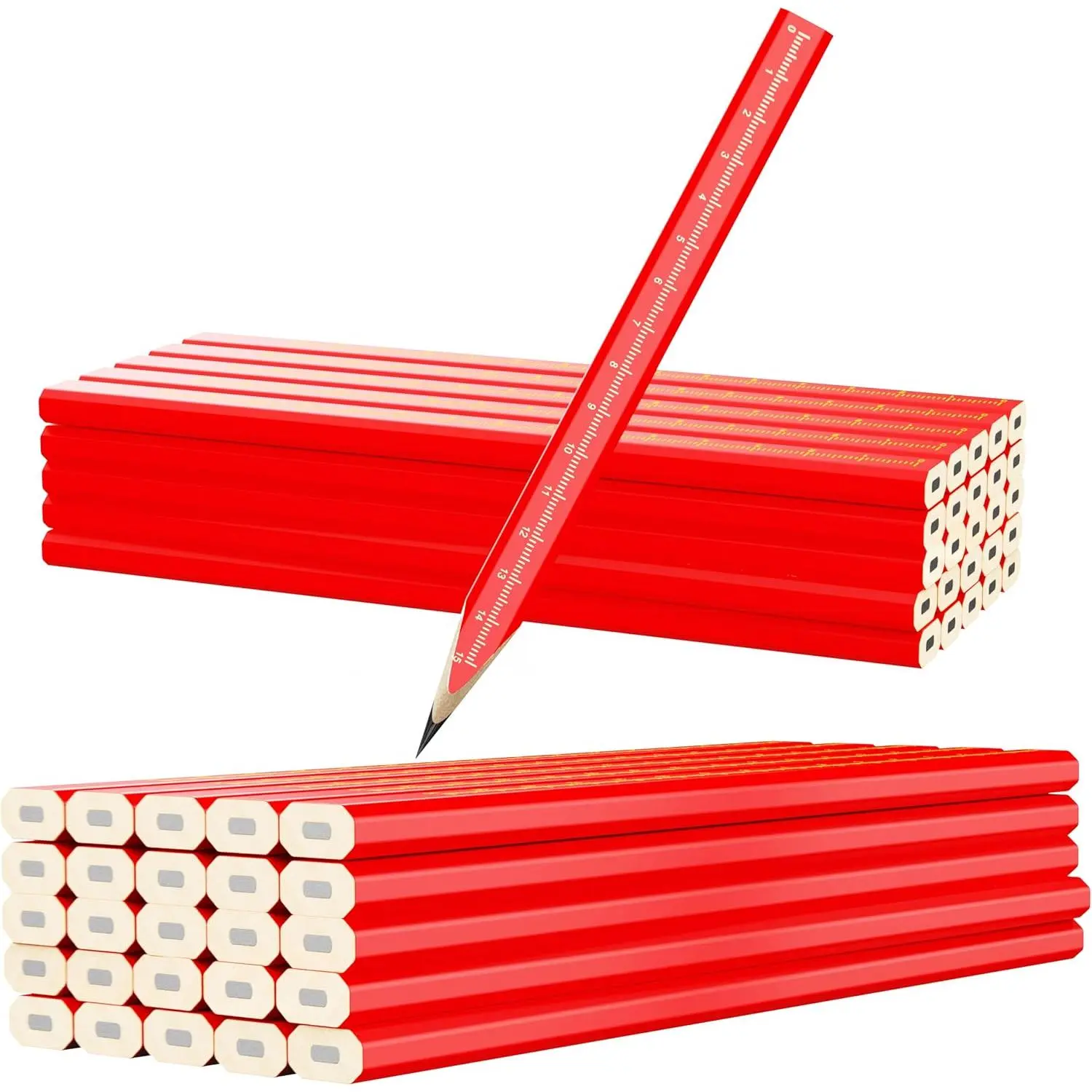 25-Pack Carpenter Pencils for Construction Woodworking  Markings -Contractor Framing Pencil (25 pcs)