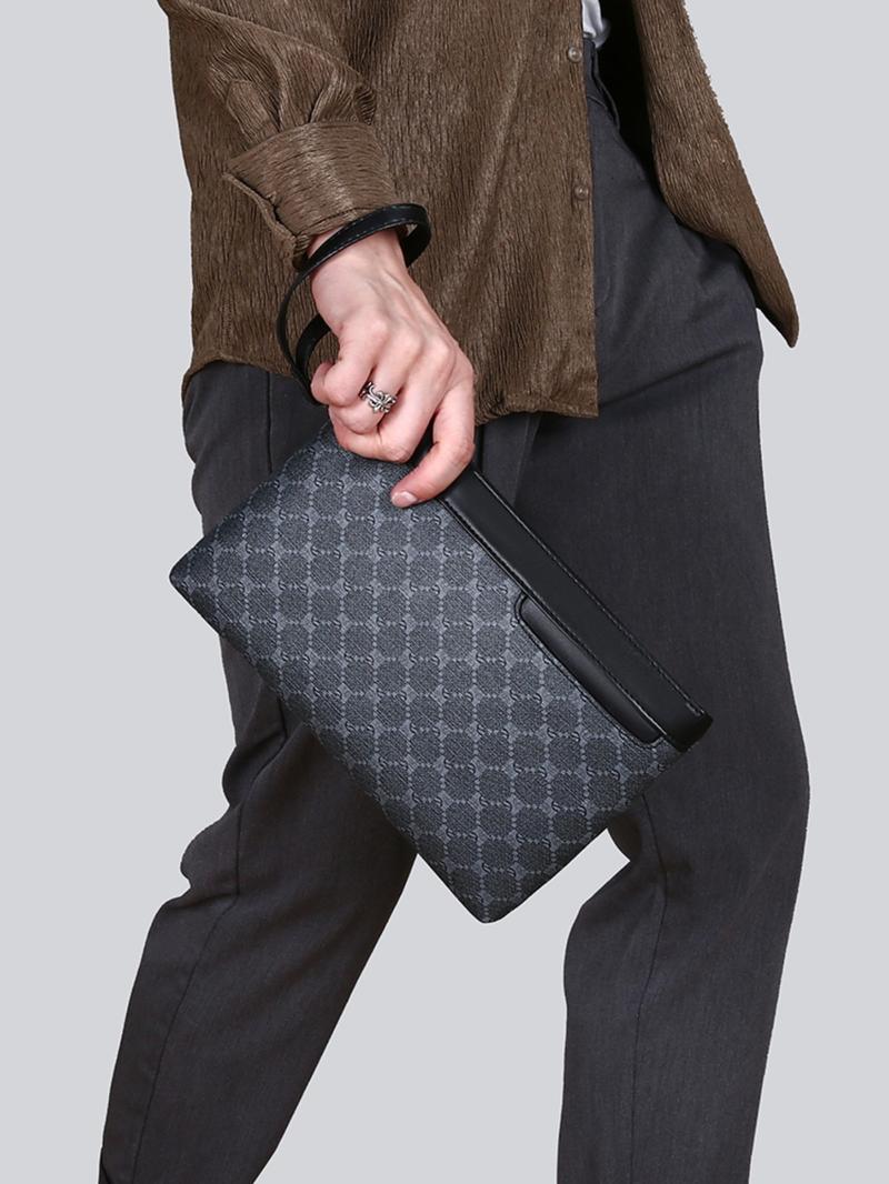 Men's Business All Over Print Zipper Clutch, Fashionable Pu Leather Envelope Clutch for Work & Daily Used, Casual Trendy Versatile High-quality Daily Commuting Bag, Girl Fashionable Shopping Bag Men's Business All Over Print Zipper Clutch, Fashionable Pu Leather Envelope Clutch for Work & Daily Used, Casual Trendy Versatile High-quality Daily Commuting Bag, Girl Fashionable Shopping Bag