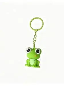 Tongue Out Big Eye 3D Frog Keychain, Cute Soft Gel PVC Frog Pendant, Multi-Scene Decorative Hanging Ornament, All Seasons Accessory