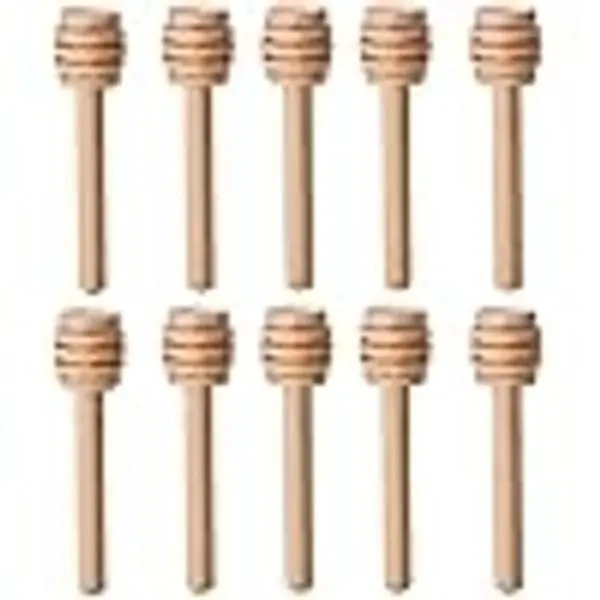 10 Pieces 3 Inch Wood Honey Dippers Sticks, Mini Honey Dipper Stick for Honey Jar Dispense Drizzle Honey