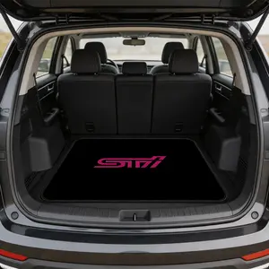 STI Car Trunk Mat, Non-Slip Waterproof Cargo Liner, All Weather Stain & Dirt Resistant, Odorless Spill Proof Easy Clean, Great for Road Trip Camping Pet Use, Family Travel Gear for Sedans SUVs Vans Trucks