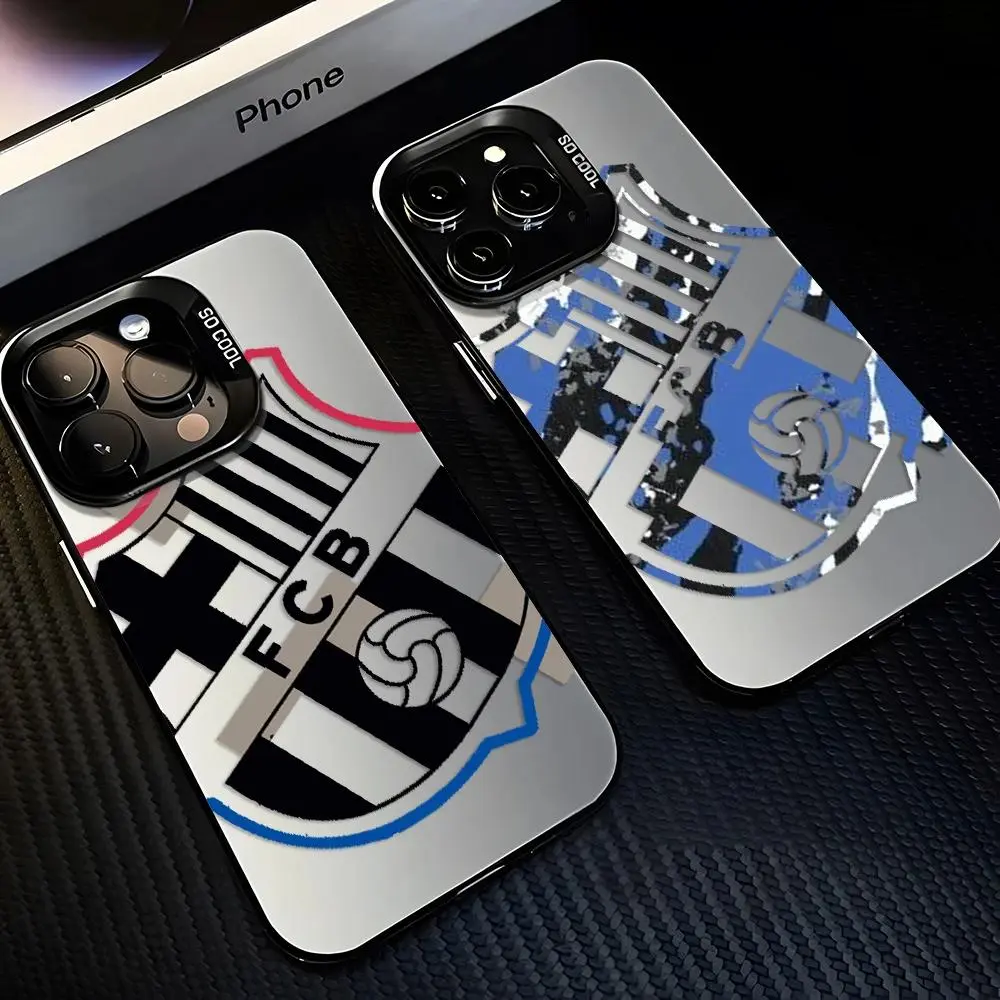 FCB Barcelona Team Pattern Personalized Colorful Shockproof Protection Phone Case, Animal-Themed Accessory with Resistance for iPhone 7,8,X,XR,11,12 Mini,13,14,15,16,16e,17,17e Pro Max Air Plus, Accessories
