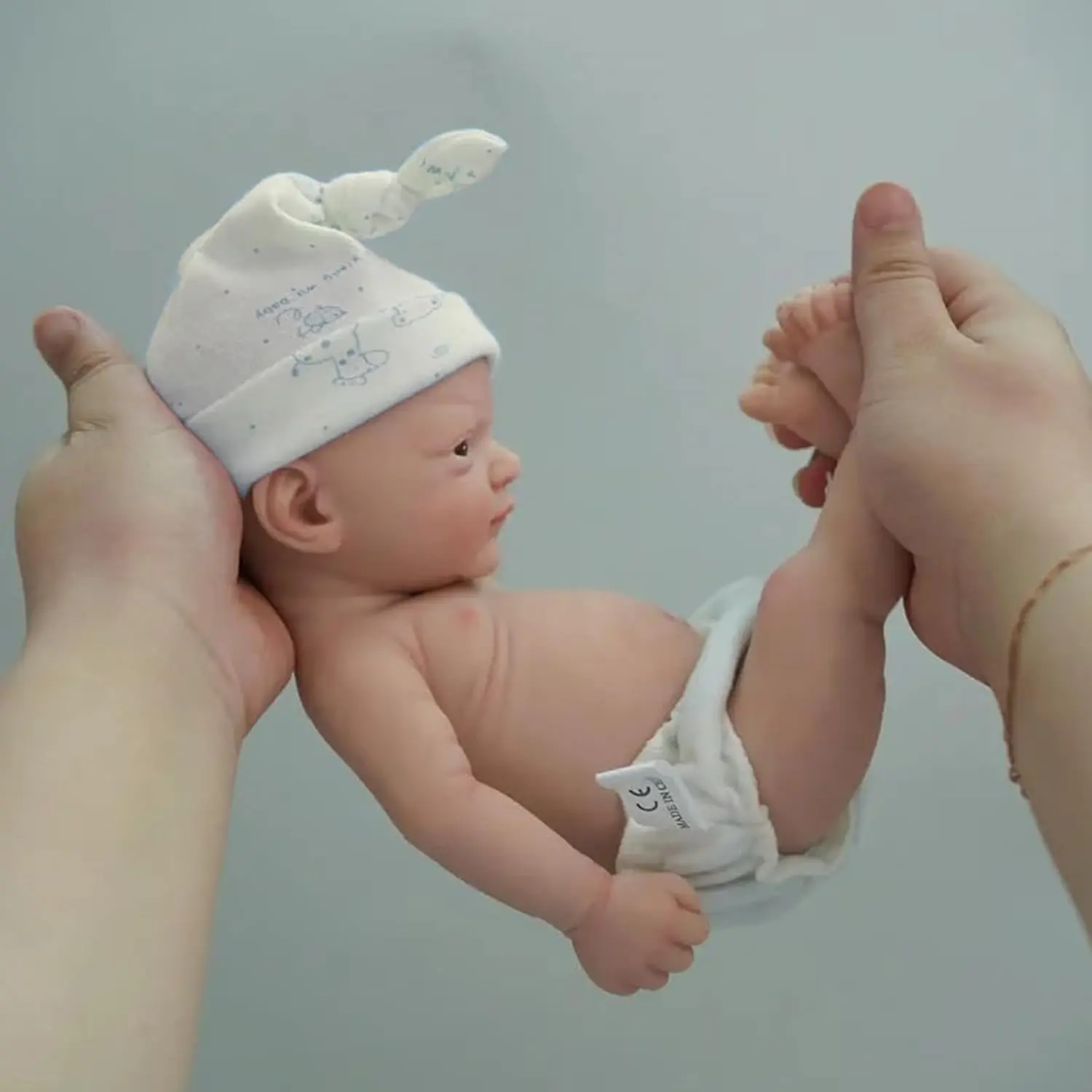 12" Micro Preemie Full Body Silicone Doll Boy John Lifelike Reborn Doll Surprice Children Anti-Stress