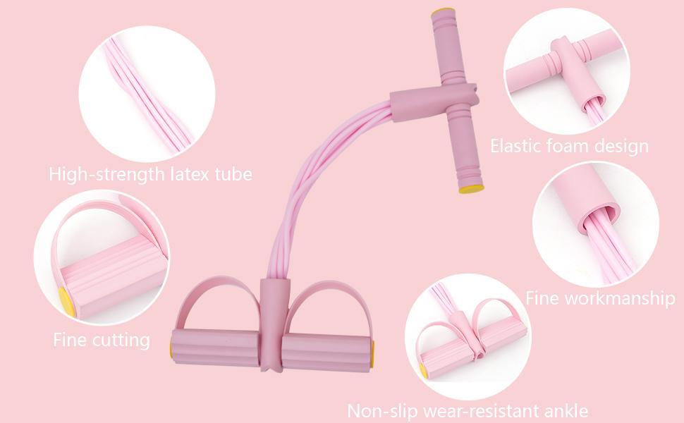 Multifunction Tension Rope, 6-Tube Elastic Yoga Pedal Puller Resistance Band, Elastic Pull Rope Fitness, Full-Body Workout at Home Gym, Exercise Sit-up, Yoga, Abdominal Training