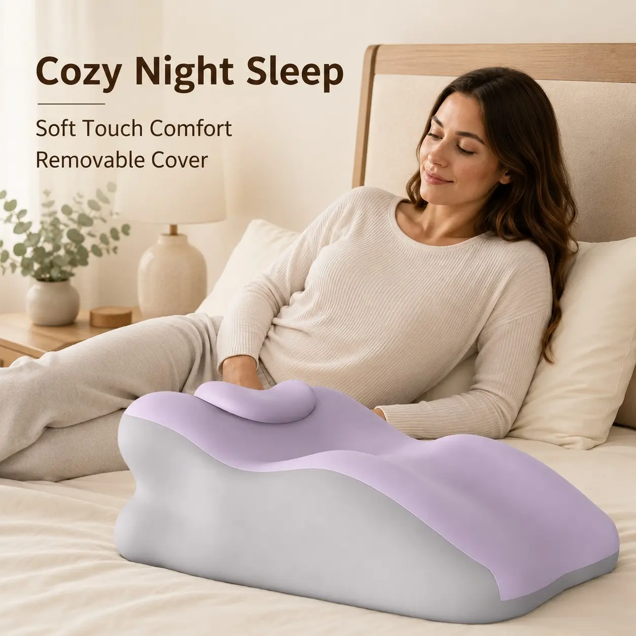 High-Density Memory Foam Pillow, Contoured Memory Foam, Custom Curve Fit for Head and Neck, Durable and Breathable, Ideal for All Sleeping Positions
