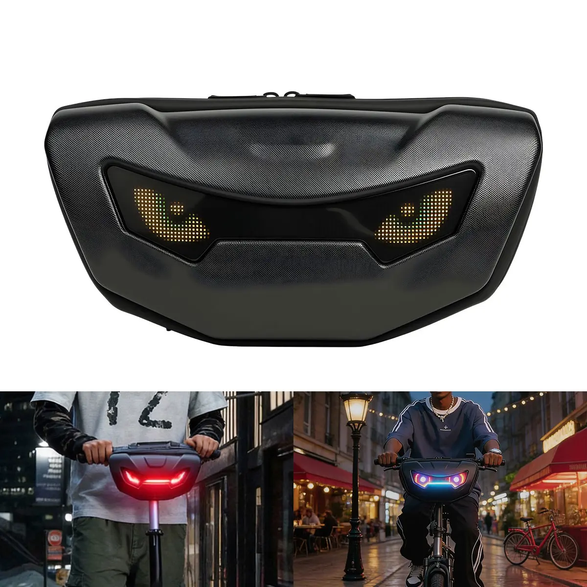 Large Capacity Sports Leisure Cycling Bag, Daily Commute Backpack, APP Screen Display, USB Smart Bag for Scooter Bicycle Balance Bike