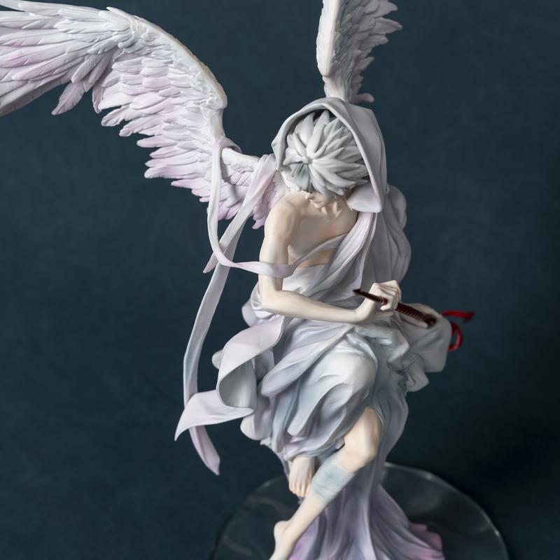 Anime Figure Angel Kaworu Nagisa Wings GK Statue 17th Apostle Longinus Spear Action Figure Collectible Model Toy 32cm Height for Otaku Fans Gift