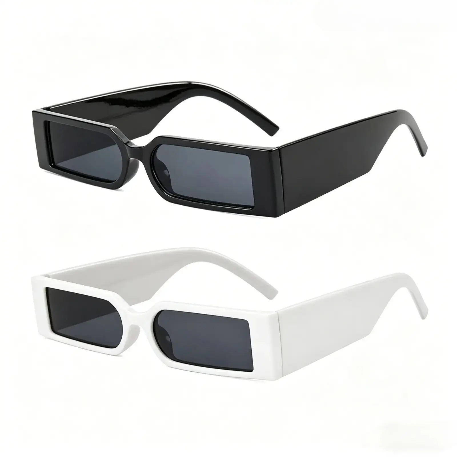 2 Pack Small Square Sunglasses, Unisex Retro Y2K Style Eyewear with Slim Frame Design, Trendy Streetwear Shades, Lightweight Fashion Accessories for Daily Wear, Travel, Beach & Summer Outfits tiktokshopbacktoschool