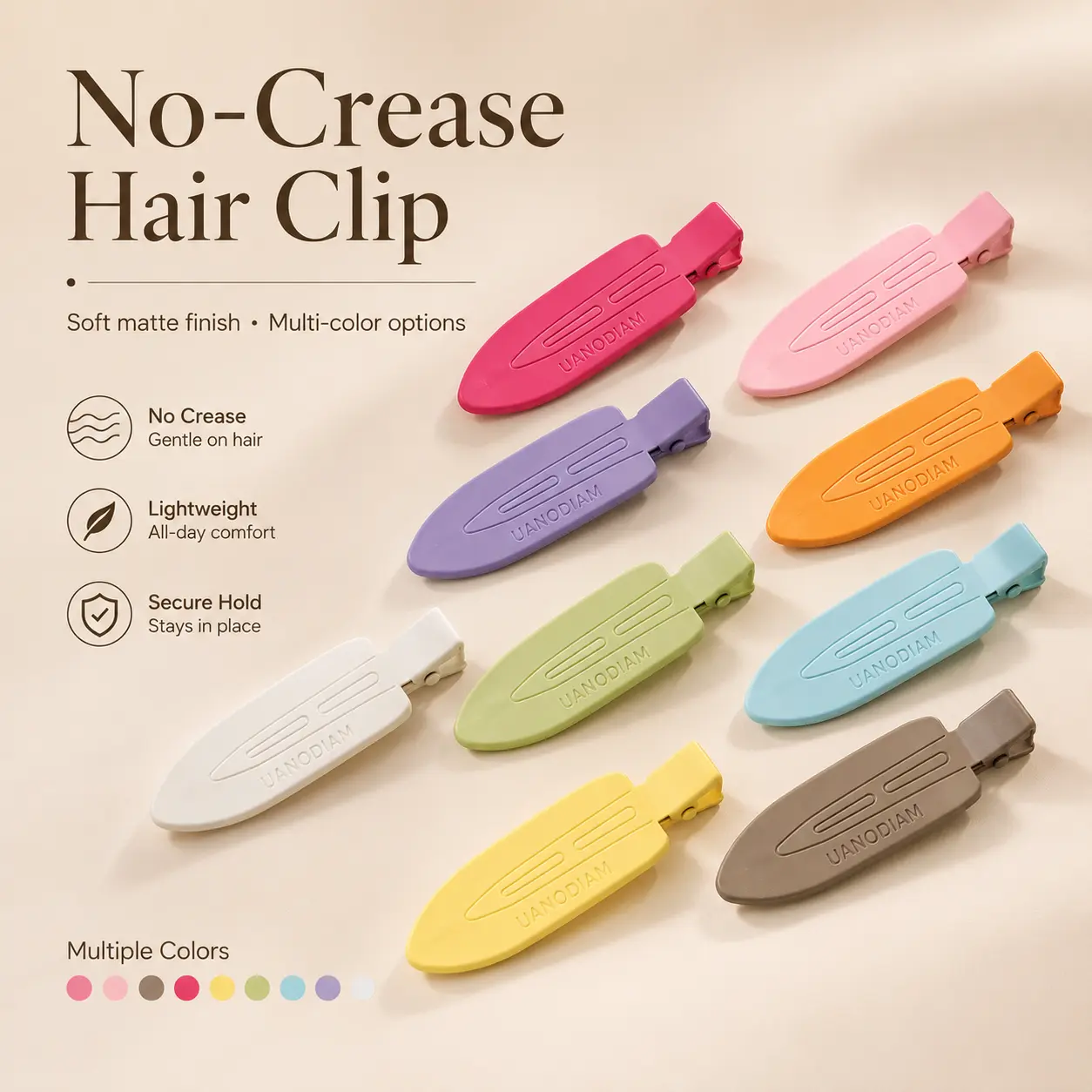 [Random Color] OQ 1 Count Cute Colorful Hair Clips