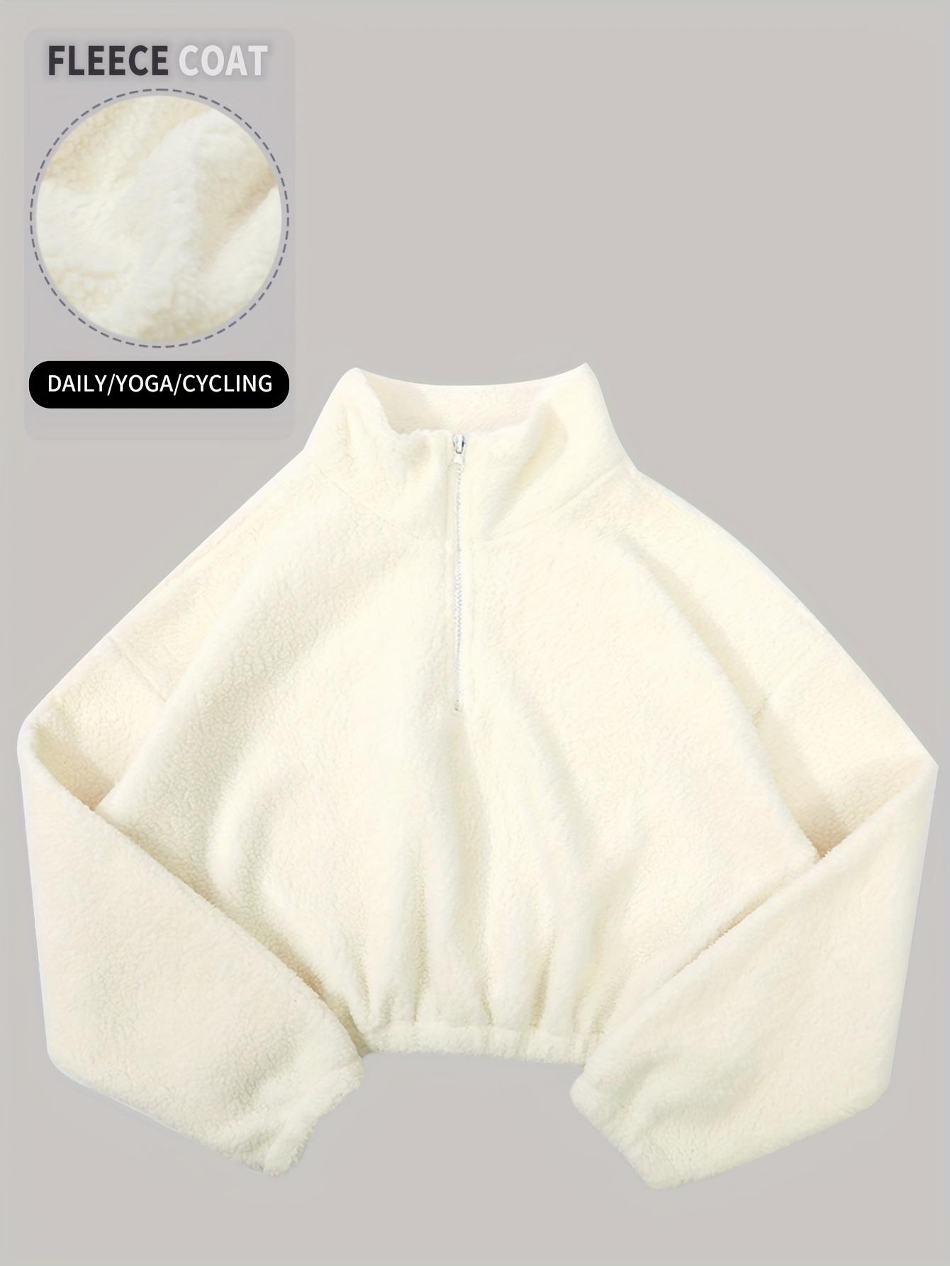 Amoyer 3-Piece Tracksuit Set for Women, fleece-lined zip jacket + top + high-waist pants, cozy winter activewear for gym, running, travel