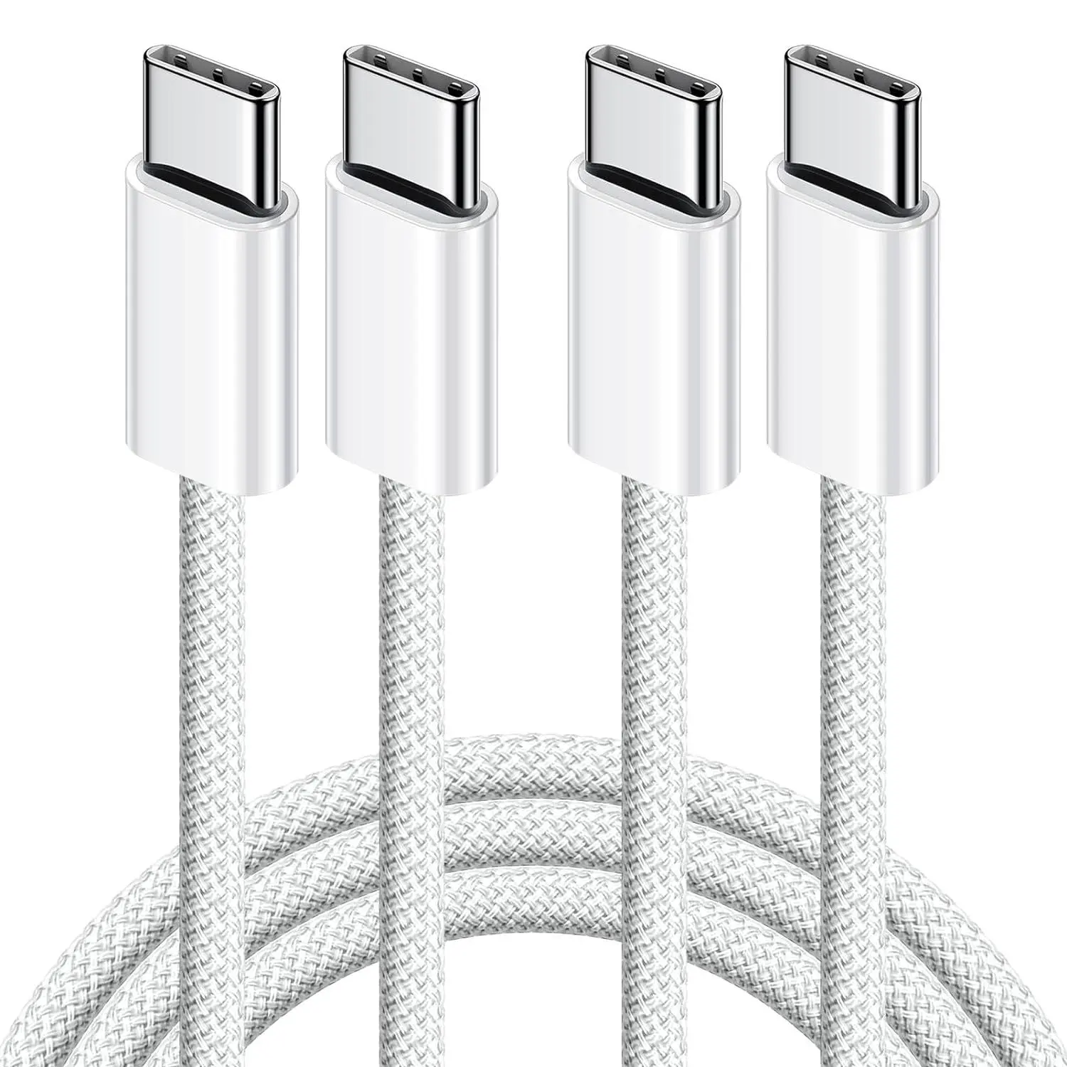 USB C to Type C Fast Charging Data Cable for Smartphone, 2 Counts 3ft 60W Fast Type C to C Portable Charger Cord, Long Charging Cable for iPhone 15 Plus/15 Pro Max, MacBook Pro, Cell Phone, Devices, Fast Charging Cables