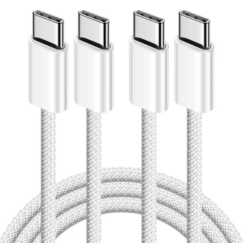 USB C to Type C Fast Charging Data Cable for Smartphone, 2 Counts 3ft 60W Fast Type C to C Portable Charger Cord, Long Charging Cable for iPhone 15 Plus/15 Pro Max, MacBook Pro, Cell Phone, Devices, Fast Charging Cables