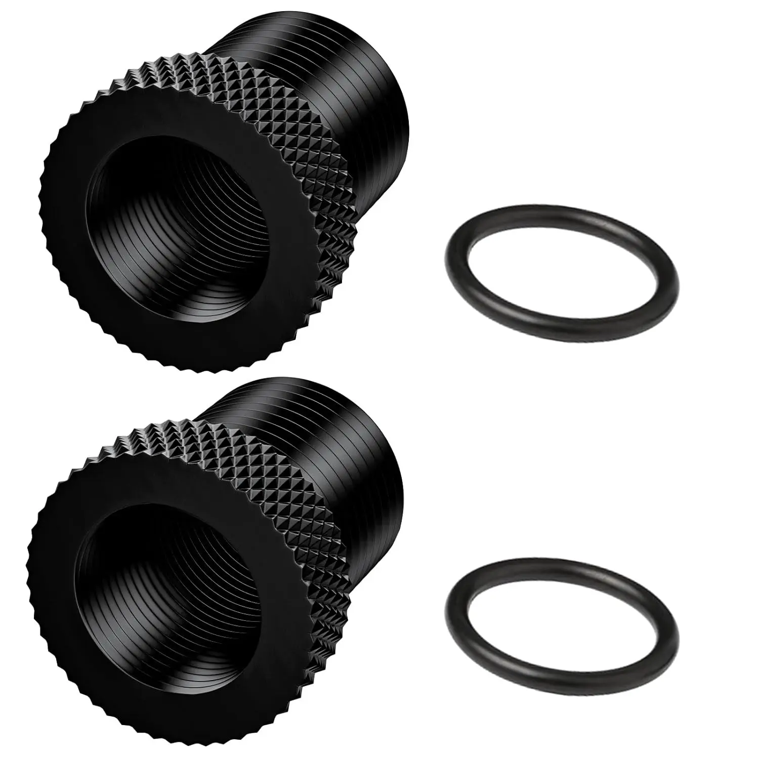2 Pack Thread Adapters and Washers, 1/2x28 to 3/4x16 Steel Thread Protector with Rubber Washer