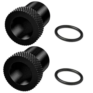 2 Pack Thread Adapters and Washers, 1/2x28 to 3/4x16 Steel Thread Protector with Rubber Washer
