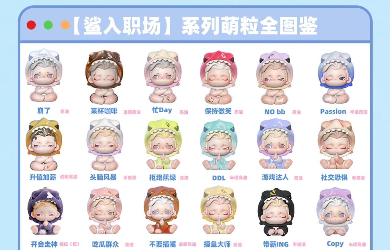 1350. DYLAN Shark Into The Workplace Series Beans Blind Bag