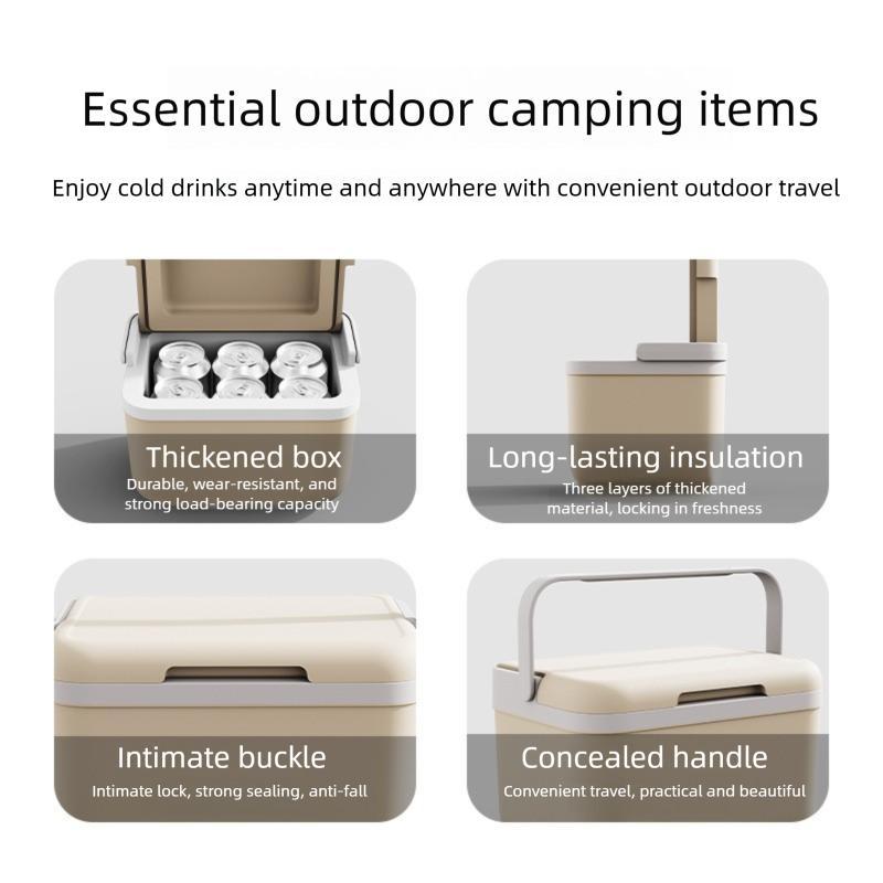 Portable Outdoor Cooler, Camping Cooler, Durable PU Material Cooler Box, Suitable for All Ages and Outdoor Activities