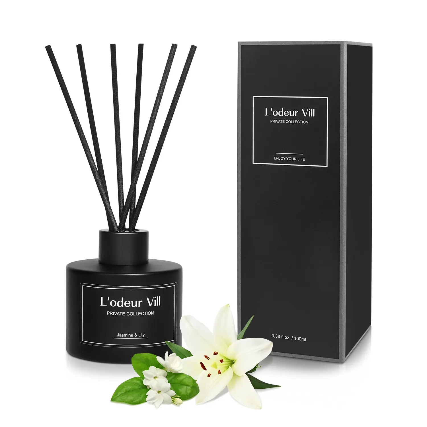 【Biack Friday】100ML Matte Bottle Diffuser, 6 Reeds, Woody Sweet Scent, Long-Lasting 60-90 Days, Indoor Fragrance, No Fire Required, Home Fragrance Products