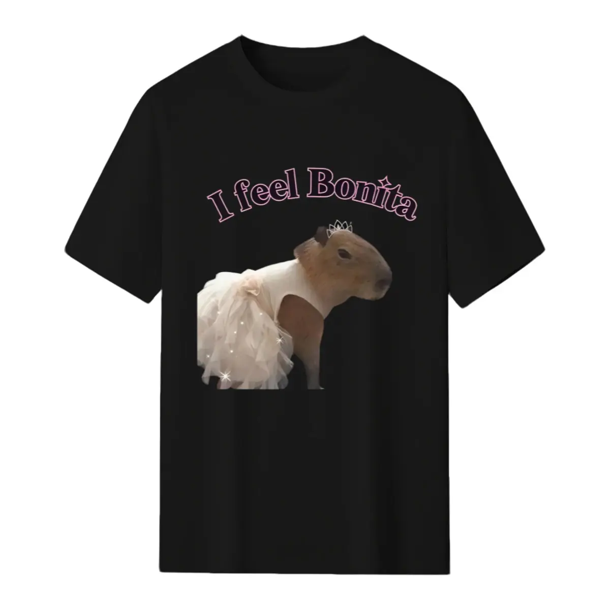 Princess Capy  - "I feel Bonita" - Sparkly and Cute - Capybara - Funny Women's T shirt - Women's Midweight Tee