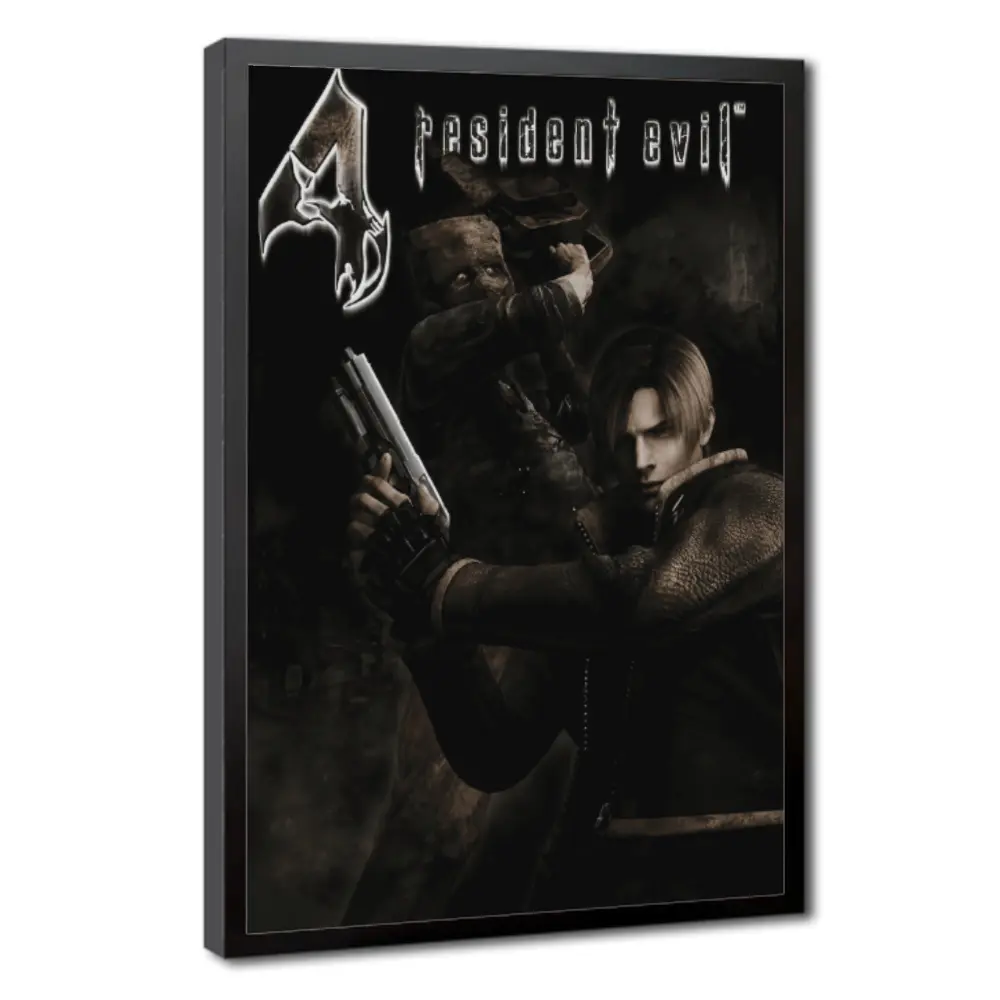 POSTER :MOVIE REPRO: RESIDENT EVIL 4 - MASK, Canvas Wall Art Print, Dark Horror Wall Decor, Scary Game Poster for Bedroom Dorm Gaming Room Office Man Cave, Vintage Thriller Artwork, Gift for Horror Game Fans, Horror Wall Art, Gaming Room Decor