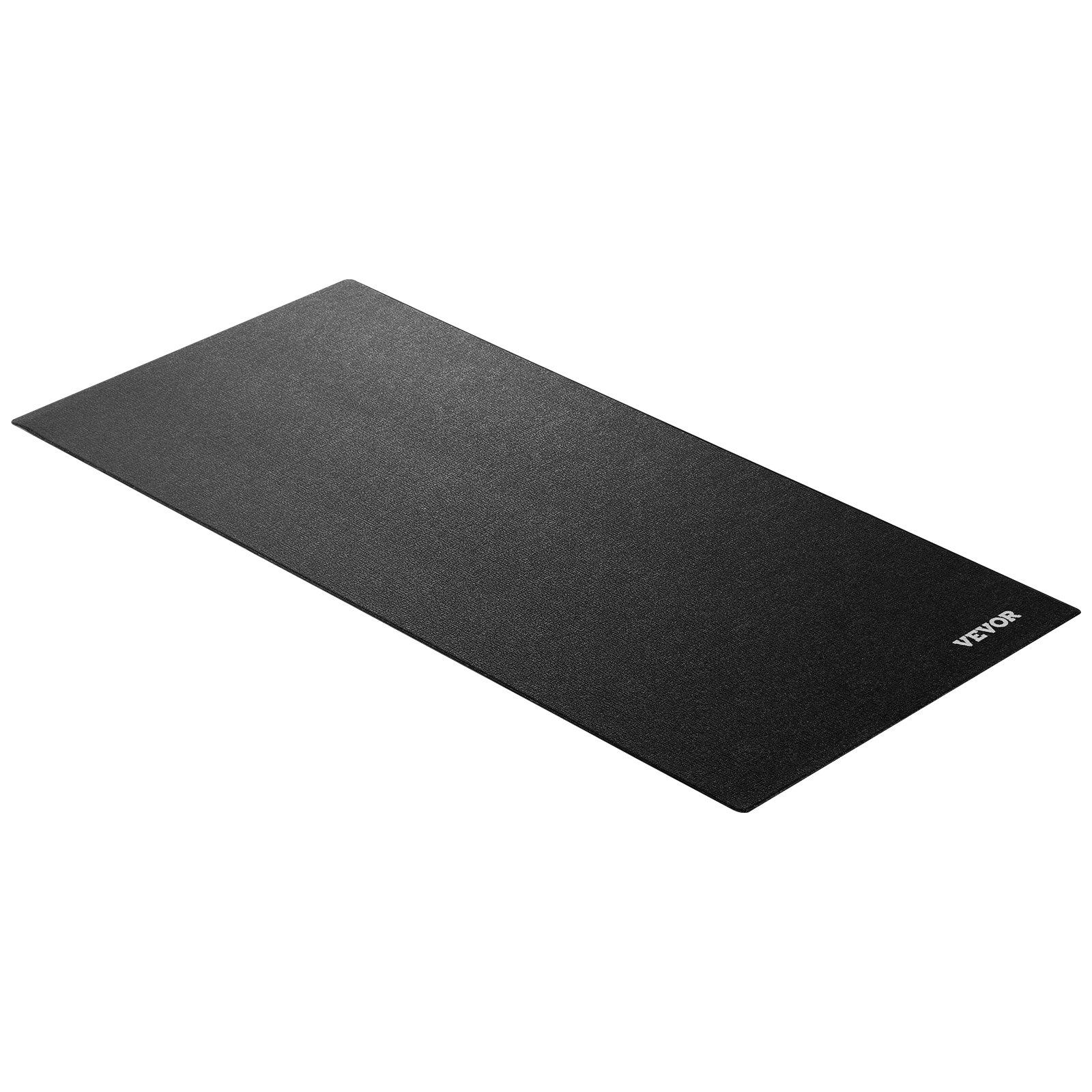 VEVOR Treadmill Mat for Carpet Floor, 23.62" x 51.18" x 0.16" Exercise Equipment Mat for Elliptical and Walking Pad, High Density PVC Floor Protector, Waterproof and Non-slip for Home Gym