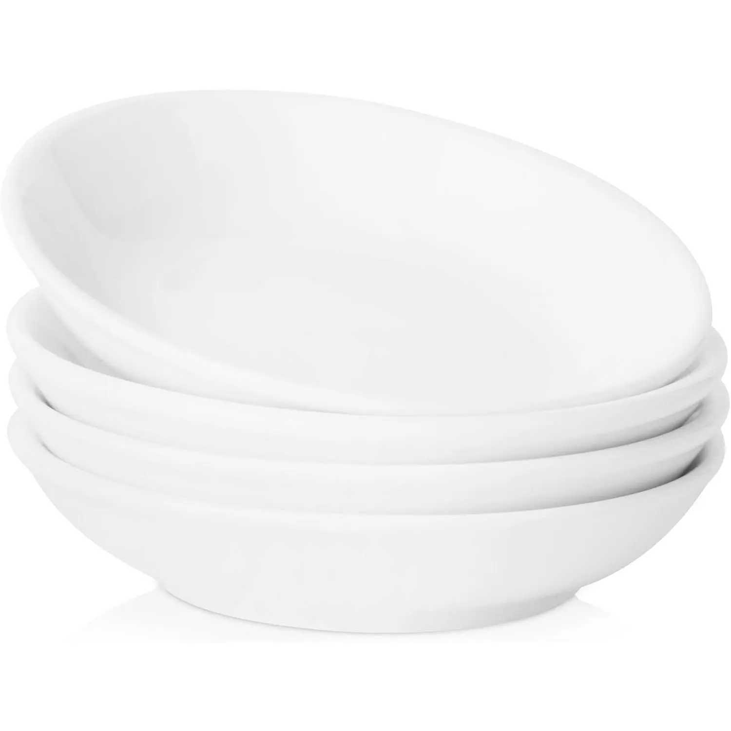 3 Oz Ceramic Dipping Bowls, Soy Sauce Dishes Set of 4, Dipping Sauce Cups/Bowls/Dishes for Kitchen, Mini Appetizer Plates for Condiment Sushi Ketchup BBQ Party, 4 Inch