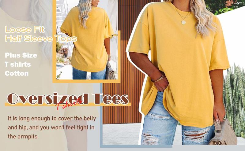 【1XL-5XL】Plus Size Curve imily bela curve Women's Plus Size T Shirts Oversized Tees Summer Half Sleeve Crew Neck Tunic Tops