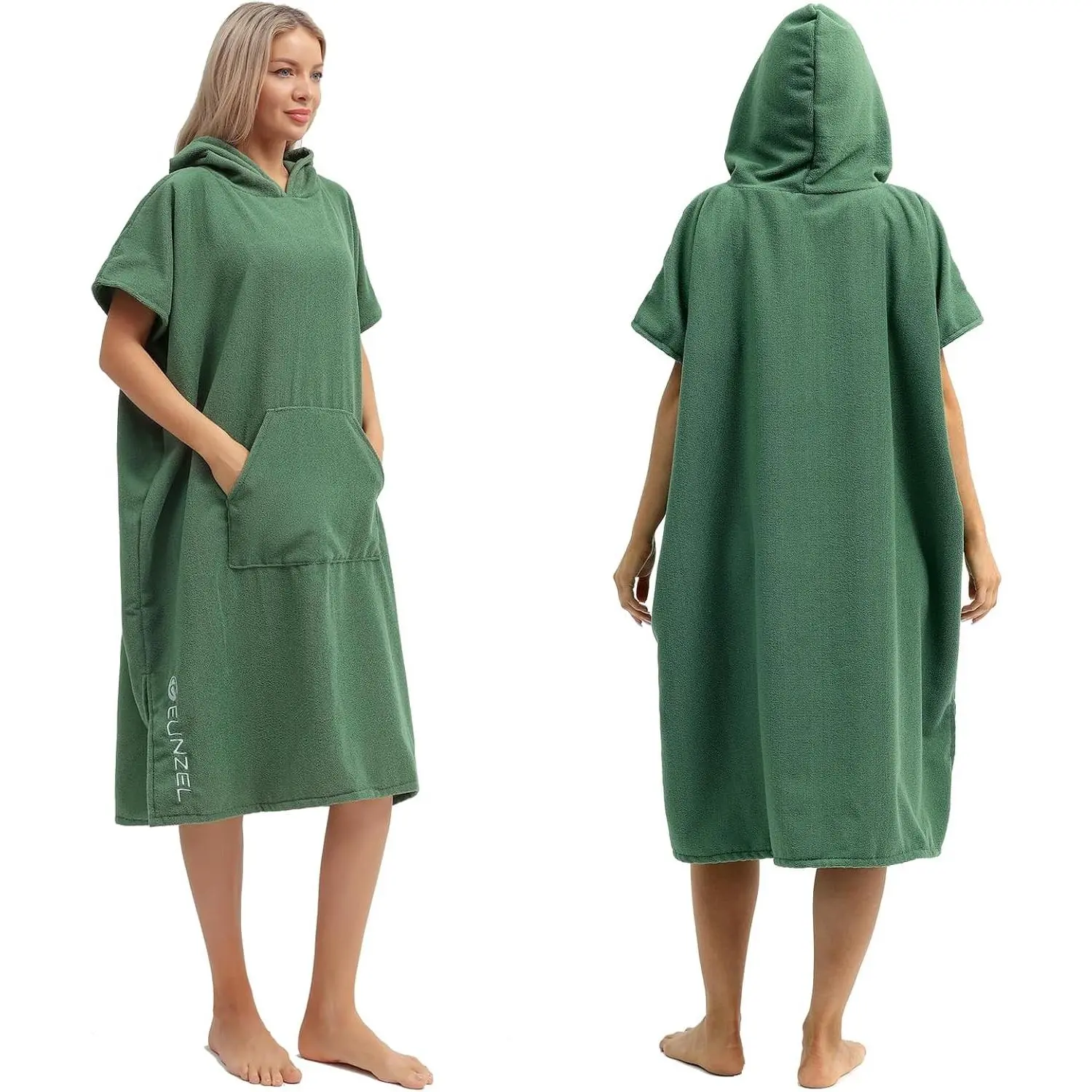 Surf Poncho Changing Robe with Hood for Men & Women, Absorbent Quick Dry Microfiber Wetsuit Changing Towel with Pocket for Surfing, Beach, Swim & Outdoor SportsGift