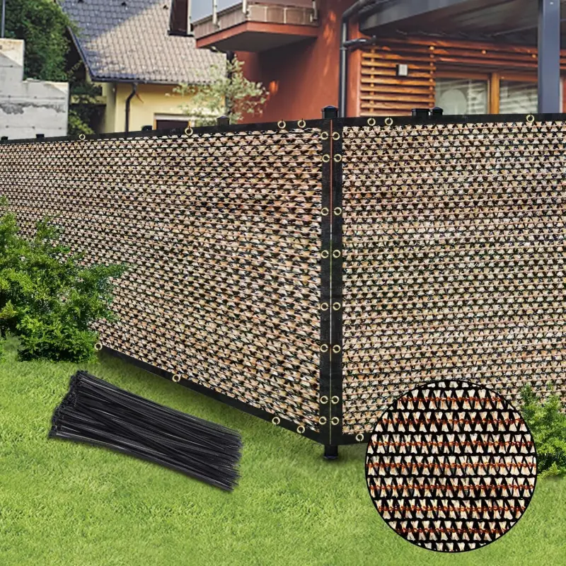 6FT X 50FT Outdoor Privacy Screen Fence Mesh Shade Net Cover, Ideal for Garden Backyard Use, Privacy Enhancement for Fencing Chain Link, Suitable for Patio Privacy Wall and Freestanding Application