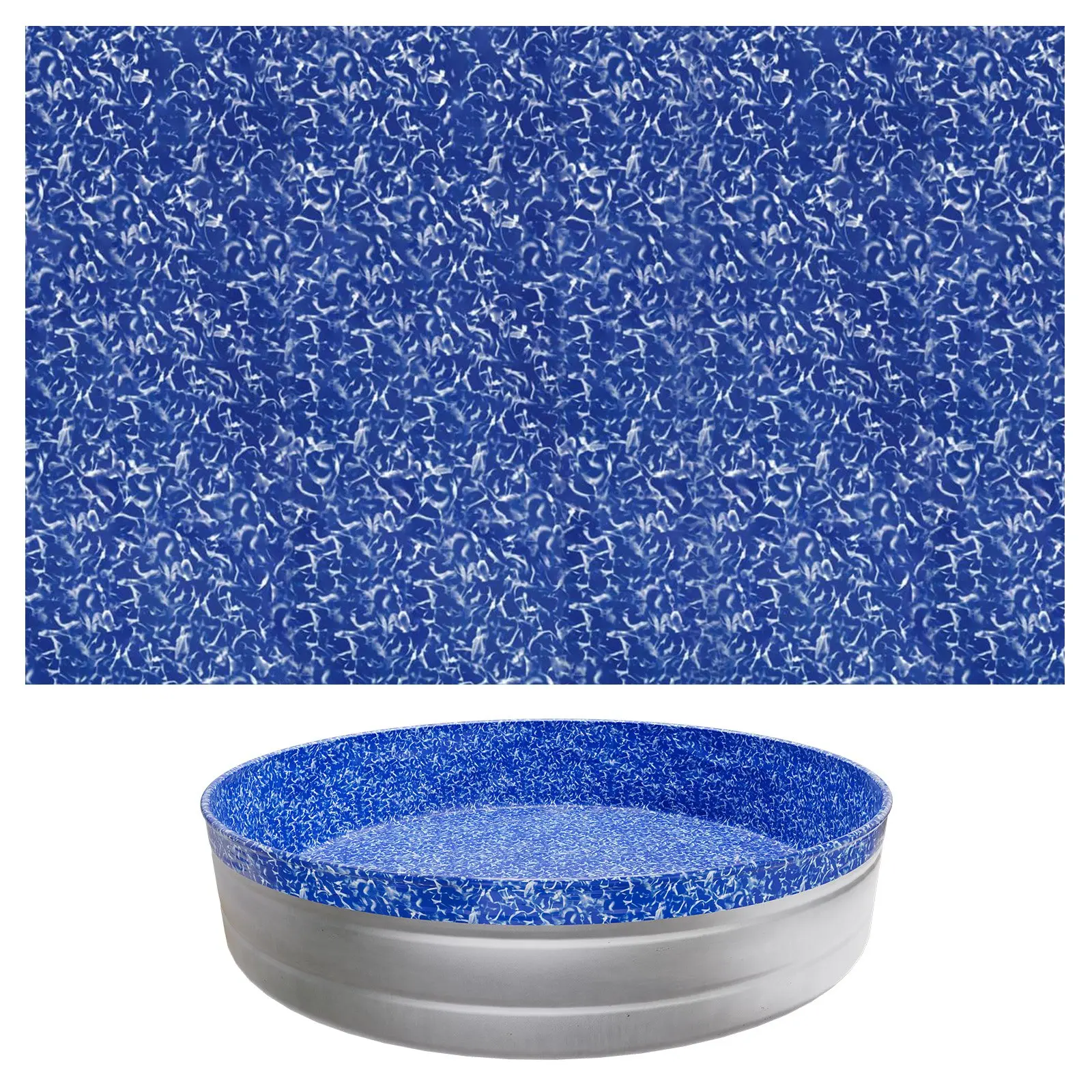 VEVOR 8ft Round Overlap Type Pool Liner, 27.5 in Wall Height, Heavy-Gauge Vinyl, Easy Installation with Leak-Proof Patches, for Steel-Sided Above-Ground Outdoor Pools, Crystal Finish